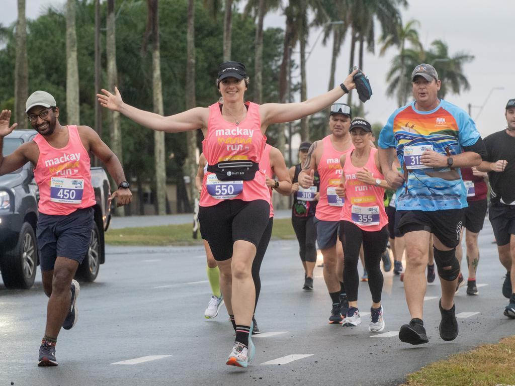 Venkata Praveen and Emma Johnson at Mackay Marina Run Sunday 4 June 2023 Picture: Michaela Harlow