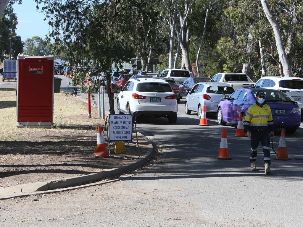 He apologised for the long delays, which were up to nine hours, to get tested for Covid. Picture: NCA NewsWire / Emma Brasier
