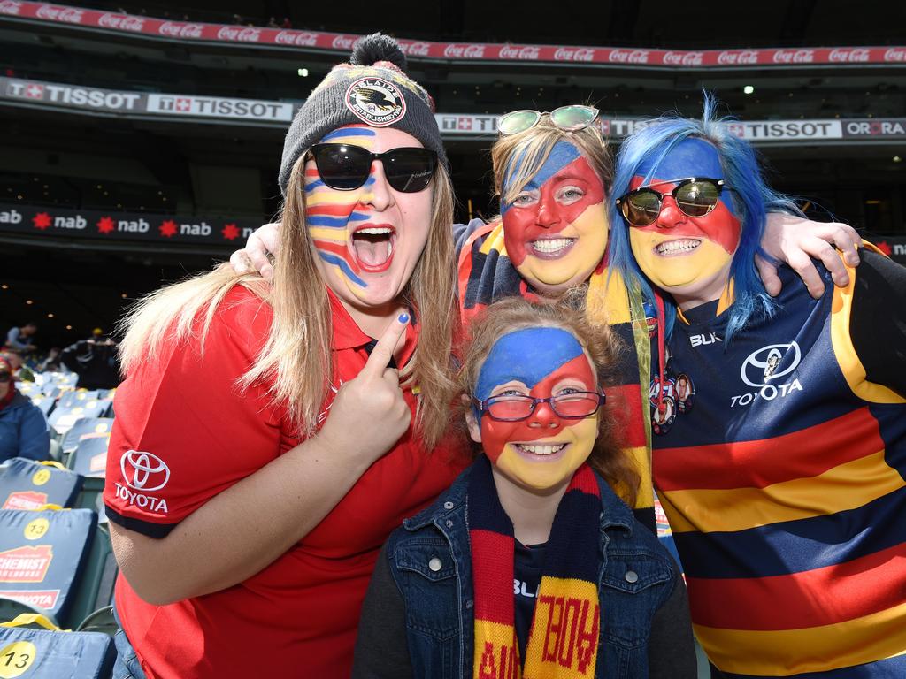 Crows fans at the 2017 AFL Grand Final at the Melbourne Cricket Ground. Picture: Stephen Harman