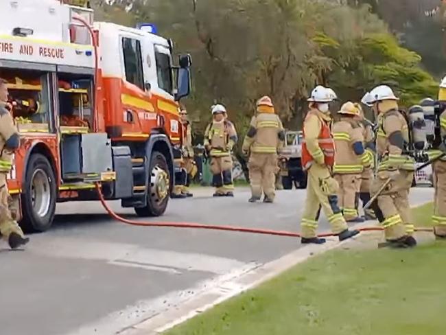 Emergency services were called to the scene at a Woodridge house fire. Picture: Facebook
