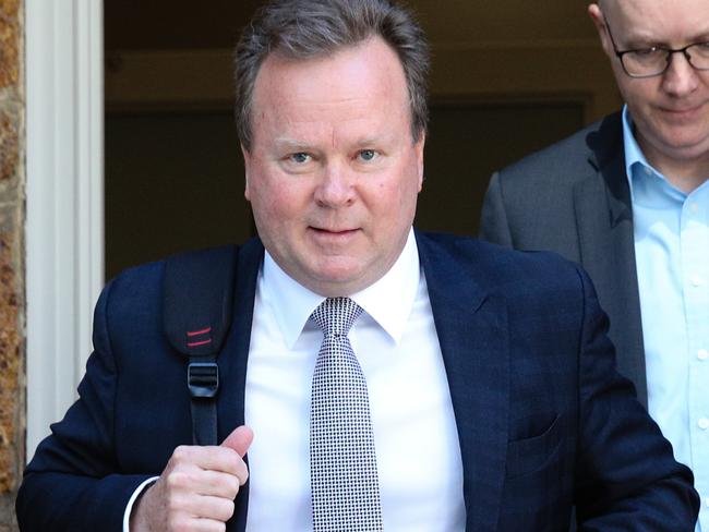 Australian Rugby Union CEO, Bill Pulver leaves after giving evidence to an inquiry in Perth on Wednesday, September 20, 2017. The Senate Affairs References Committee held a public hearing into the future of rugby union in Australia following the axing of the Western Force. (AAP Image/Richard Wainwright) NO ARCHIVING