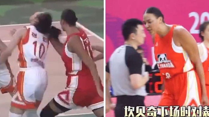 Liz Cambage was ejected from a game in China.
