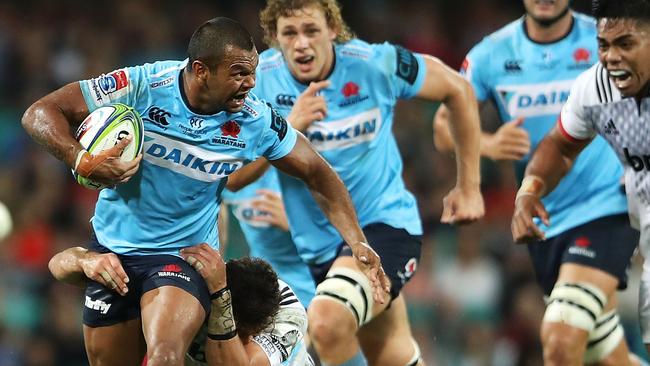 Waratahs centre Kurtley Beale looks for support against the Crusaders. Picture: Getty Images