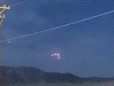 A potential UFO was seen flying over a US Marine base in 2021. Picture: Jeremy Corbell/Fox News Digital. (@Jeremycorbell/WeaponizedPodcast.com).