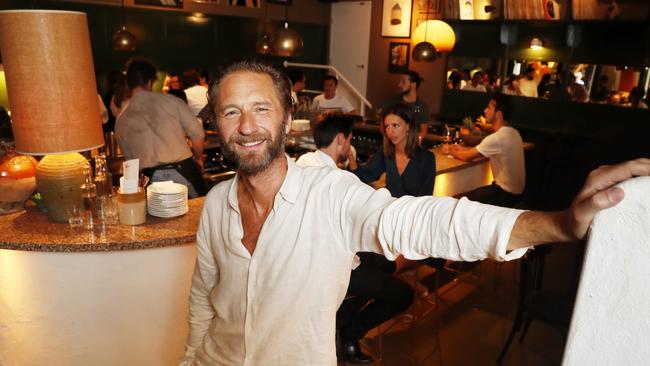 Justin Hemmes with patrons at Bar Totti in Sydney. Picture: Nikki Short