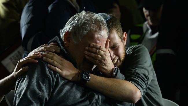 Close friends and family members grieve the loss of 1st Lt. Amitai Granot, who was killed in a clash with Hezbollah in northern Israel. Picture: Getty