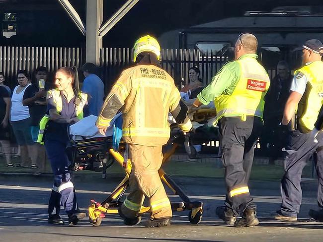 A woman in her 40s has been hit by a truck and flown to Gold Coast University hospital with multiple injuries. Picture: Rachel Cho