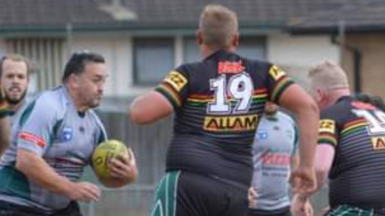 Western Suburbs Old Boy Scott Hardy playing with Londonderry Greys A Grade. Pics courtesy: Scott Morris.