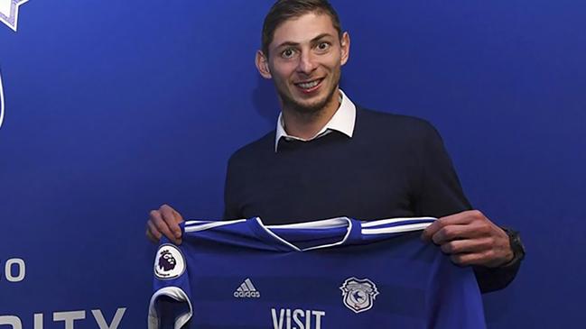 Emiliano Sala after signing for Cardiff City. Picture: AFP 