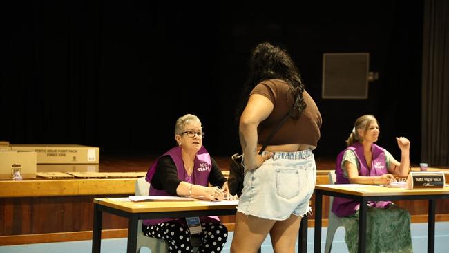 Territorians cast their vote at the Nightcliff polling booth on May 3, 2025. Picture: Pema Tamang Pakhrin
