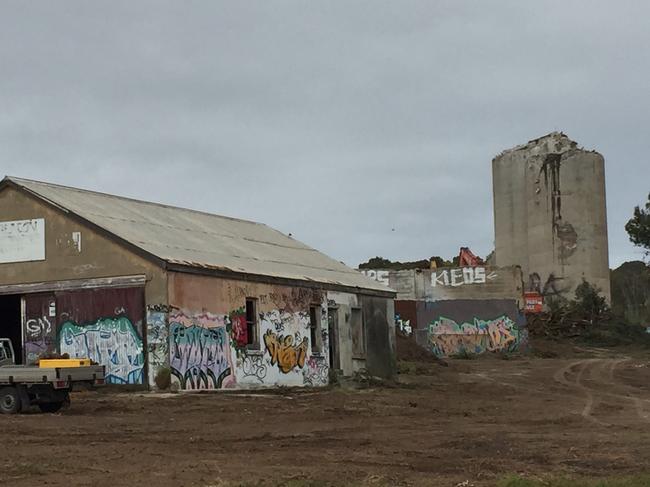 Cement Hill Buildings at Cement Hill are being demolished. Picture: Ian Crossland