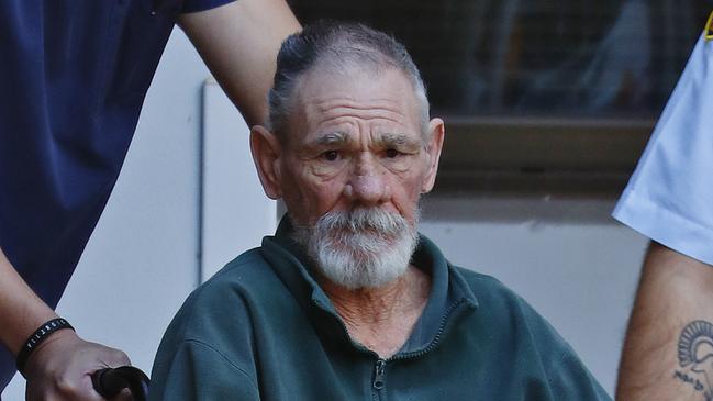Convicted murderer Gary Murphy leaves Prince of Wales Hospital in Randwick under the guard of corrections officers. Picture: Sam Ruttyn