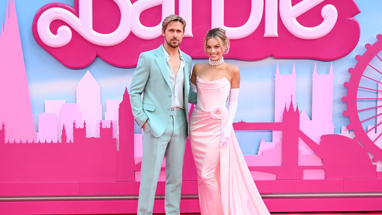 Ryan Gosling and Robbie attend the Barbie European Premiere. Picture: Joe Maher/Getty Images