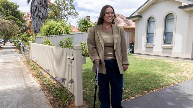 Rebecca Bendikov is “lucky to be alive” after she was hit by a truck while crossing a road in June. Picture: Kelly Barnes