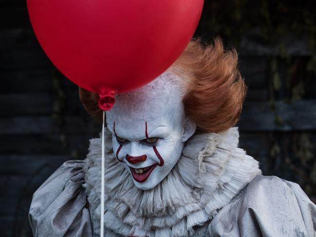 Pennywise the Clown (Bill Skarsgard) in a scene from Stephen King's It. Roadshow Films.