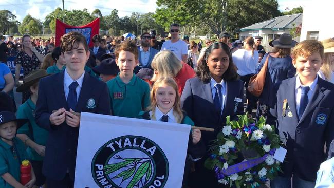 Tyalla Public School captains at Coffs Harbour’s Dawn Service.