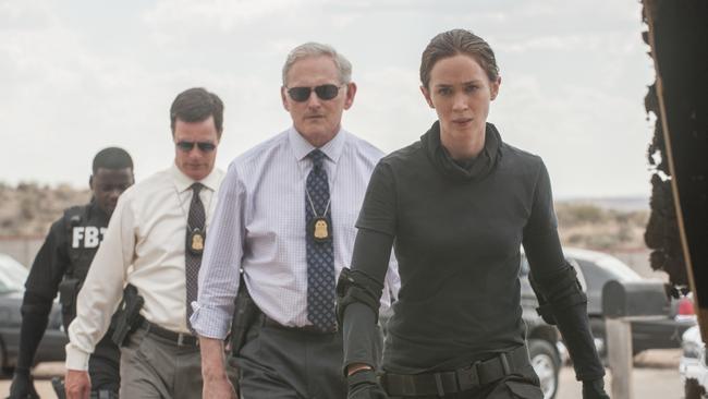 Strong plot line ... Emily Blunt in a scene from the film Sicario. Picture: Roadshow Pictures