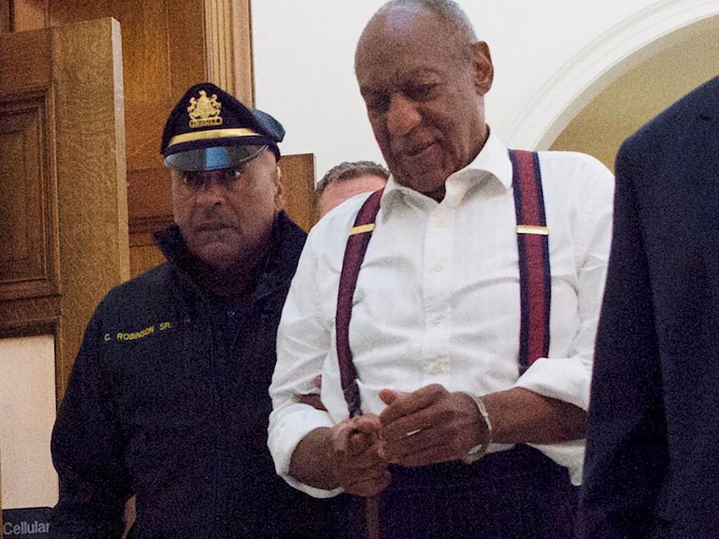 Bill Cosby is taken into custody in handcuffs in Pennsylvania in 2018. Picture: AFP