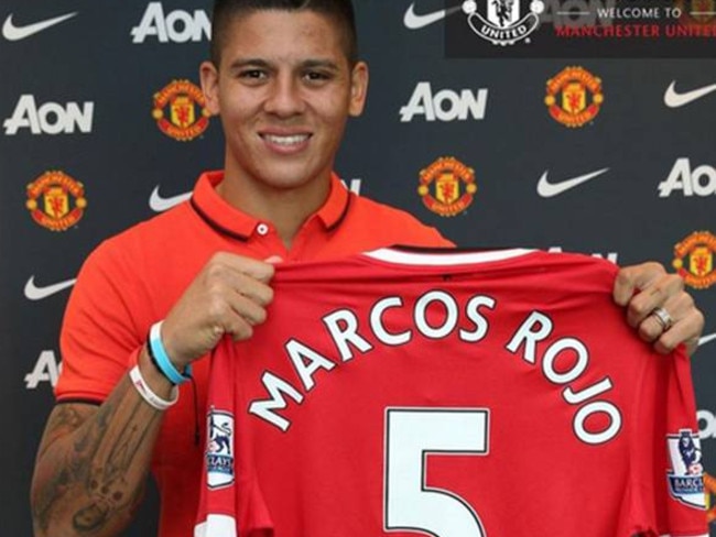 MArcos Rojo unveiled as United player earlier this month.