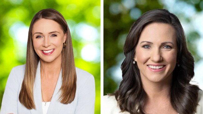 Housing Minister and Gaven MP Meaghan Scanlon (left) and Gaven LNP candidate Bianca Stone (right) are fighting out the toughest political battle in Gold Coast seats during the 2024 State poll.