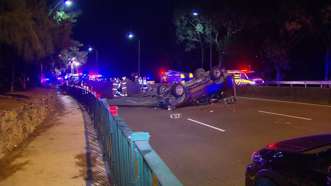 Two women are dead after a horrifying crash in Sydney’s south which allegedly involved a stolen vehicle. Picture: Active Media Images