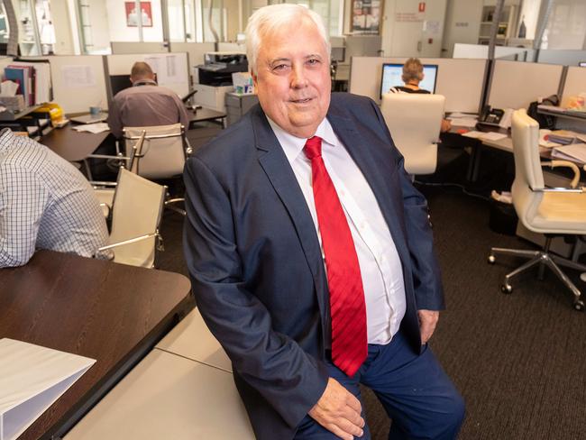 21st January 2019.Clive Palmer at his office in Brisbane.Photo: Glenn Hunt / The Australian