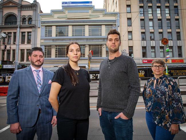 Flinders St traders are furious a new safe injecting facility may be built nearby. Picture: Mark Stewart