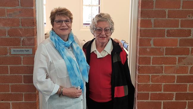 Barbra Emslie and Dr Ann Long at the site tour today.