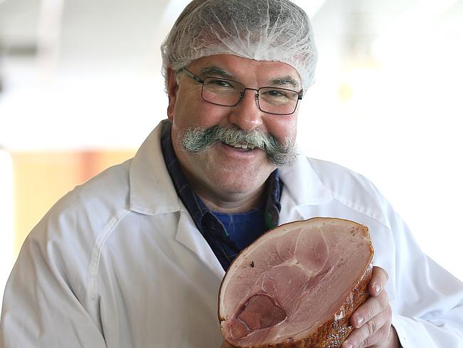 head smallgoods judge Thomas Beuke of Launceston judging delicatessen products at The Royal Hobart Fine Food Awards