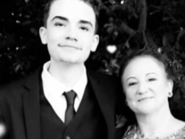 Sheree Robertson, 52, a nurse from Maryborough Hospital, was killed in the crash. She is pictured with her son, Ben