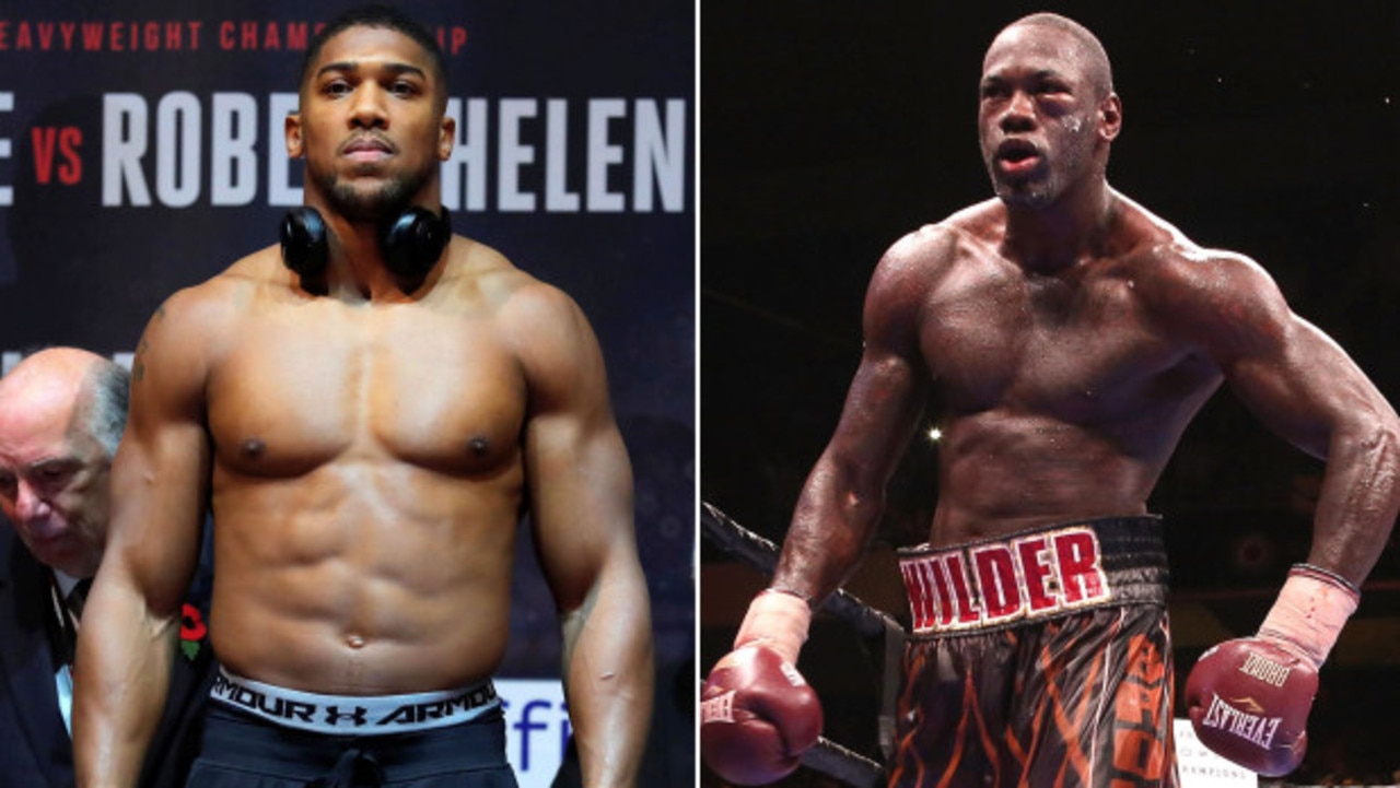 (L-R) Unbeaten heavyweight champions Anthony Joshua and Deontay Wilder appear poised for a unification bout.