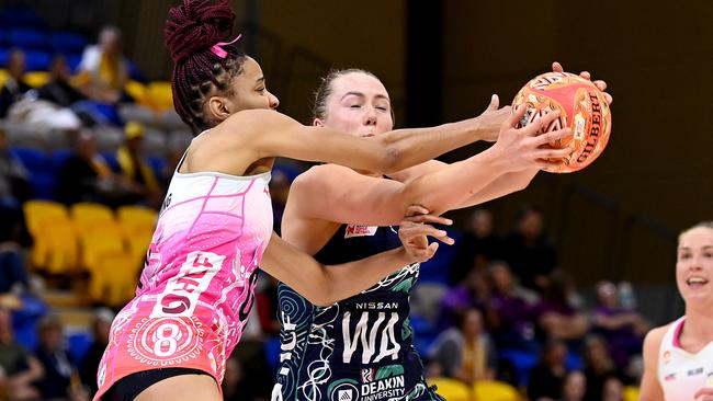 The Thunderbirds trailed at the half but managed to wrestle the lead from the Vixens. (Photo by Bradley Kanaris/Getty Images)