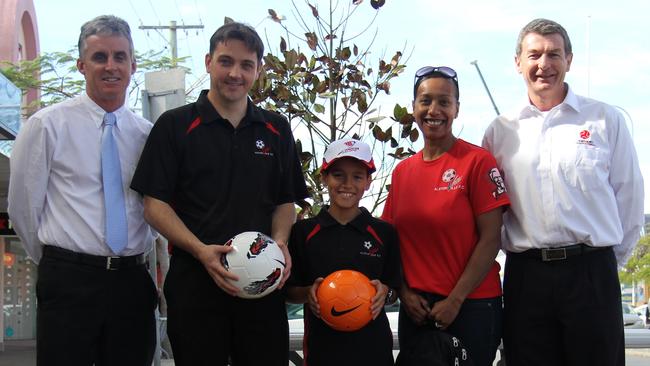 Michael Gaertner (far right) was Northern NSW Football Deputy Chairman in 2013. Photo Contributed.