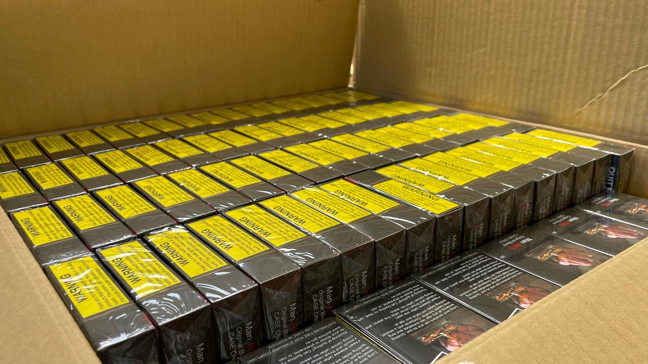 Some of the illict tobacco seized last week from a home in Pooraka. Picture: SAPOL