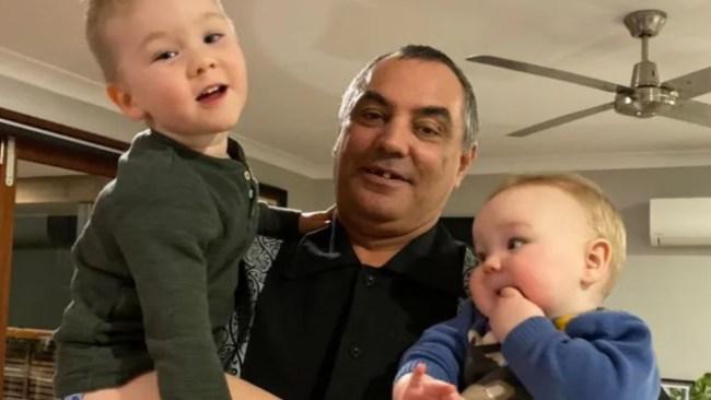 Daniel Stuart with two of his grandkids. Picture: GoFundMe