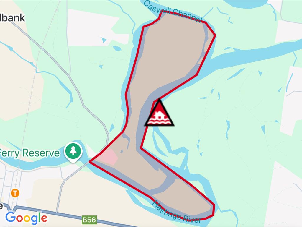 NSW floods: Suburbs at risk. Picture: Hazards Near Me NSW