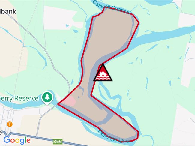 NSW floods: Suburbs at risk. Picture: Hazards Near Me NSW