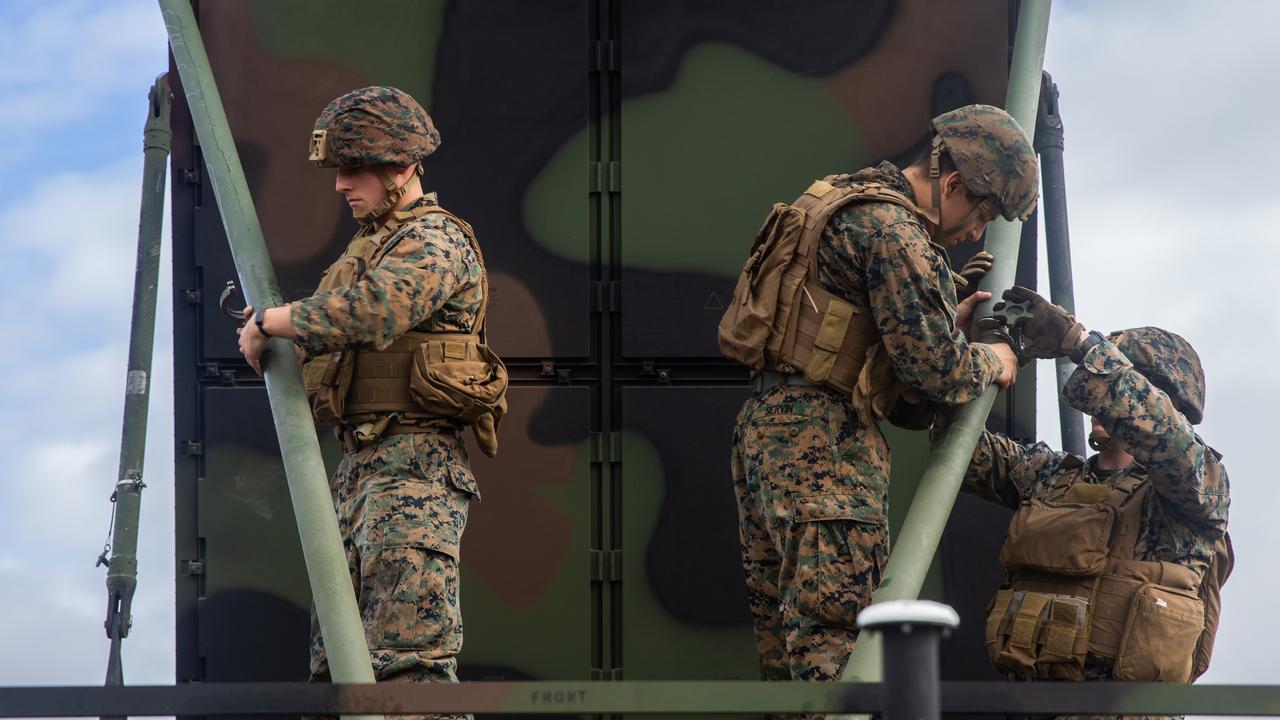 U.S. Marines with 3d Battalion, 12th Marines, 3d Marine Division, assemble a Ground Air Task Oriented Radar during Talisman Sabre 2021 at Shoalwater Bay Training Area, Queensland, Australia, July 14, 2021. TS21 is a large-scale, bilateral military exercise conducted biennially across Northern Australia designed to enhance the U.S.-Australia alliance which is an anchor of peace and stability in the Indo-Pacific. Exercises like this provide effective and intense training to ensure our forces are capable, interoperable, responsive, and combat-ready. (U.S. Marine Corps photo by Lance Cpl. Ujian Gosun)