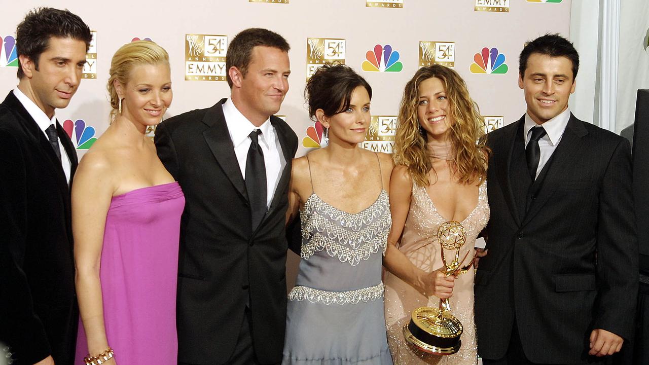 The Friends cast at the 54th Annual Emmy Awards in 2002. Picture: LEE CELANO / AFP