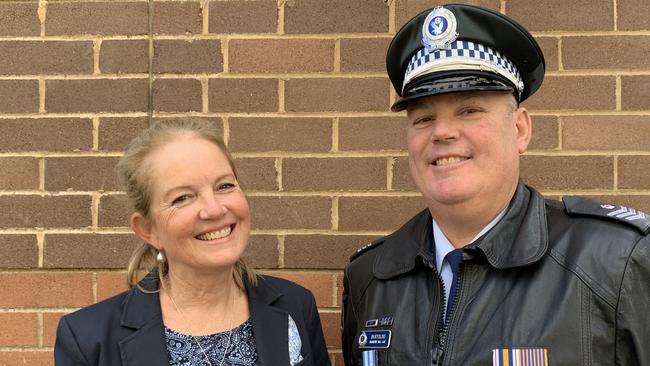 Sergeant Greg Bertoldo with his sister Julie.