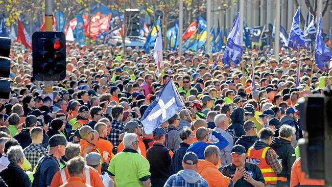 The CFMEU was in a court battle with the mining firm over roster allowances. (File photo). Picture: JOE CASTRO