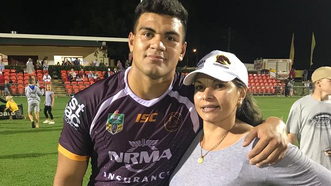 David Fifita with mum, Gwen.