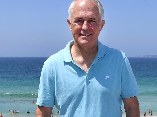 Prime Minister Malcolm Turnbull at North Bondi Surf Life Saving Club in Sydney, Monday, January 1, 2018. (AAP Image/Mick Tsikas) NO ARCHIVING