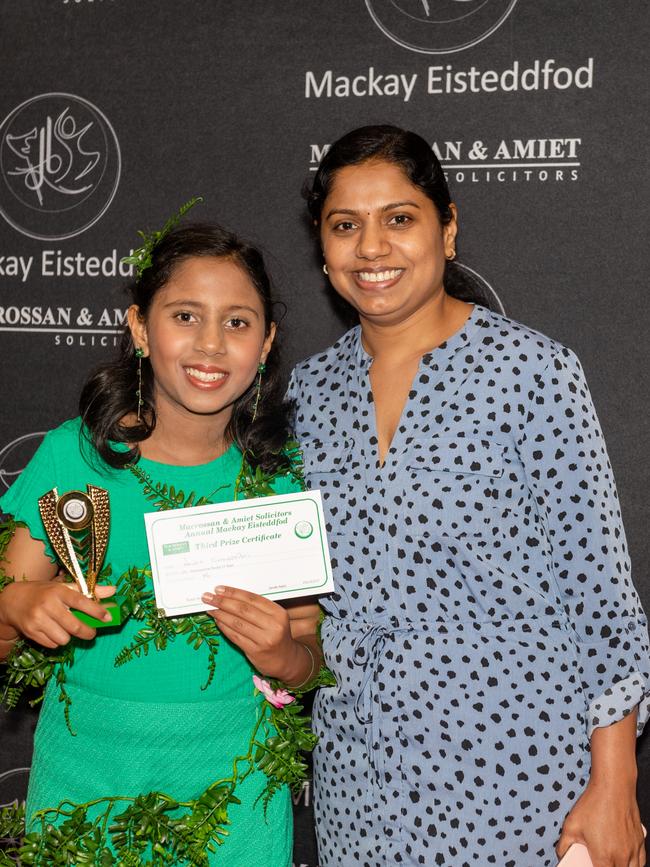 Naina Channapati and Vijaya Gowdar at the 75th Mackay Eisteddfod 2022.Picture: Michaela Harlow
