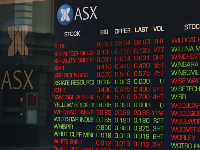 SYDNEY, AUSTRALIA - NEWSWIRE PHOTOS June 13 2022: A general view of the digital boards at the ASX in Sydney as Australia braces for a week of economic carnage. Picture NCA Newswire/ Gaye Gerard.