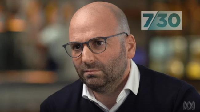 George Calombaris missed his one vital chance to control the story. Picture: ABC/7.30