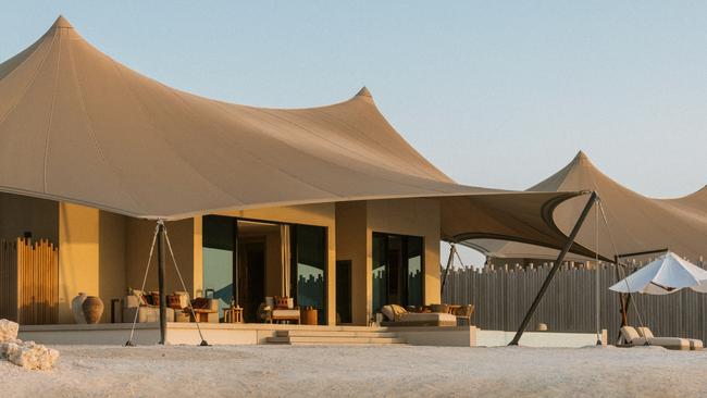 Villas reference the design of traditional nomad tents.