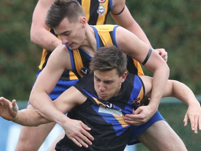 during the VAFA (Premier B): Old Carey v St Bernards game. Saturday, September 1. 2018. Picture: David Crosling