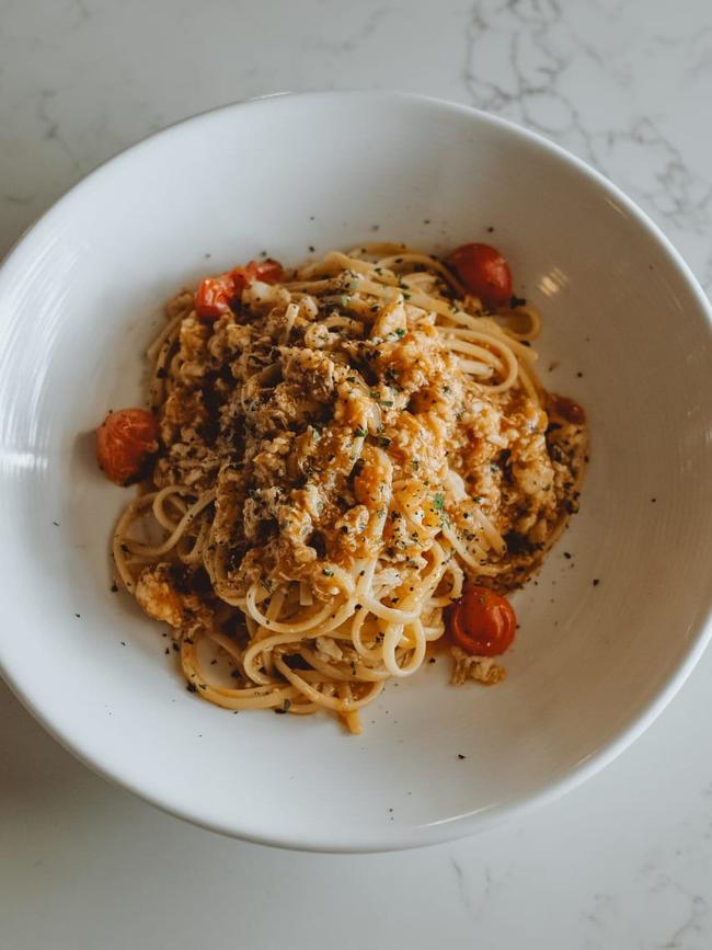 Crab linguine at Enzo’s.