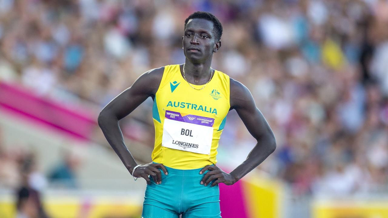 Peter Bol before winning a 2022 Commonwealth Games silver medal. (Photo by Tim Clayton/Corbis via Getty Images)